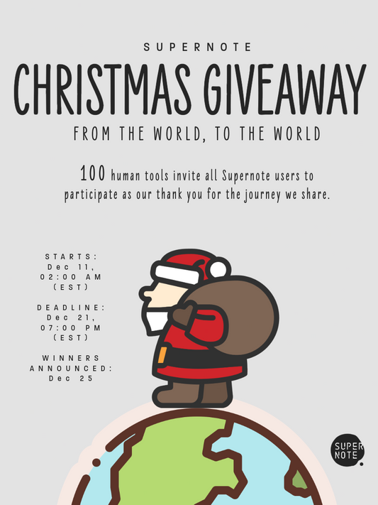 Supernote クリスマス感謝企画：From the World, to the World